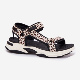 Sandali in velcro femminile D.Franklin DFSH406002 Black and Beige 1