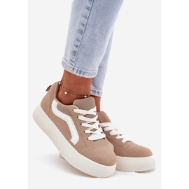 Inna Sneaker femminili sulla piattaforma Khaki beige 1