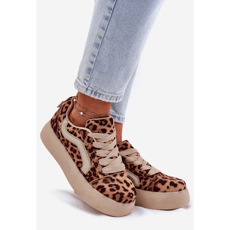 Inna Sneakers con plateau da donna Leopardo beige 1