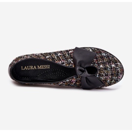 Ballerine in pelle con prua nera Laura Messi 2921 nero 2