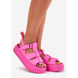 Inna Sandali femminili sulla piattaforma fucsia rosa 1