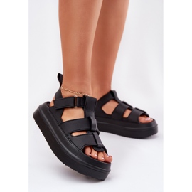 Inna Sandali con plateau da donna neri nero 2