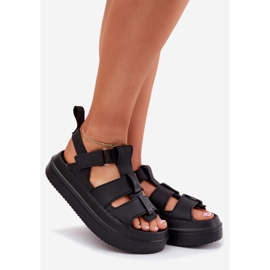 Inna Sandali con plateau da donna neri nero 1