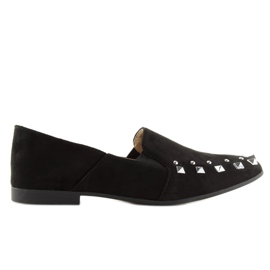 Mocassino nero lordsy con borchie 1415 Nero 1