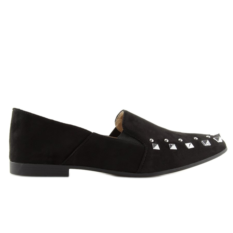 Mocassino nero lordsy con borchie 1415 Nero 1