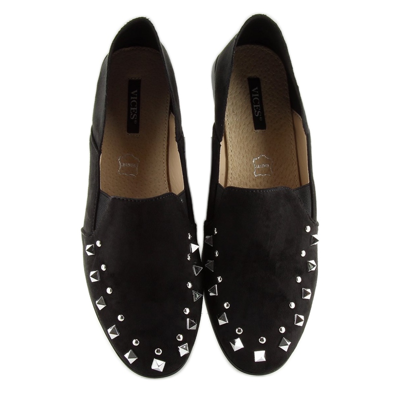 Mocassino nero lordsy con borchie 1415 Nero 2
