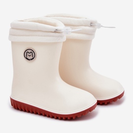 Inna Galoshe per bambini con calore di perline leggero beige 1