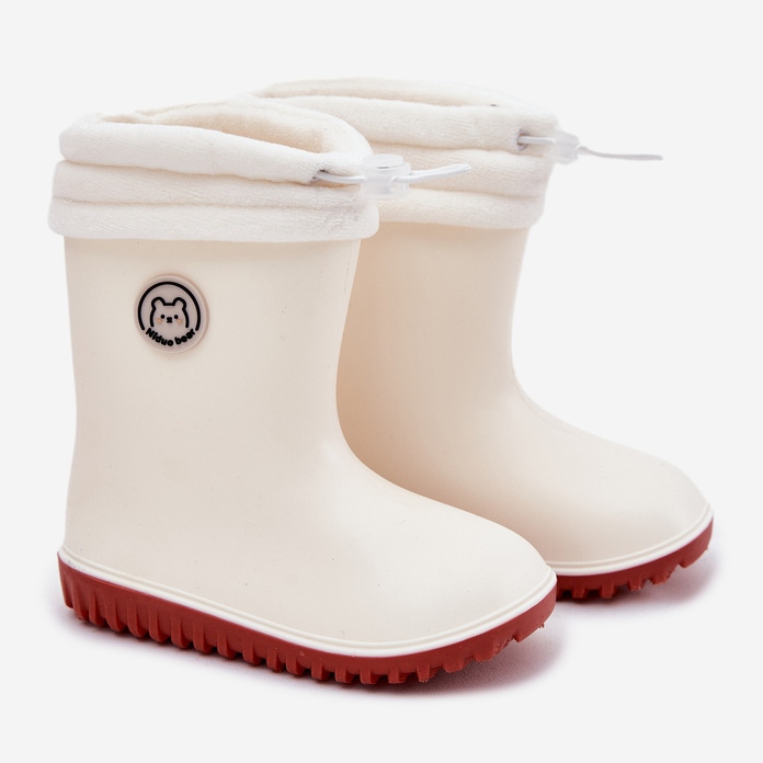 Inna Galoshe per bambini con calore di perline leggero beige 1