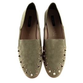 Mocassini Lordsy con borchie 1415 Green verde 1