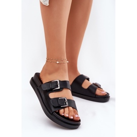 EVento Pantofole da donna con fibbie nere dorate nero 2