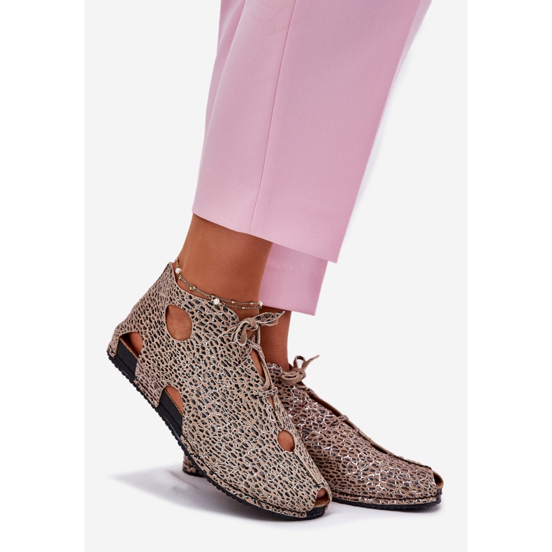 Stivali in pelle modellata Maciejka 03426-49 Stampa leopardo beige 1