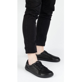 Olivier Scarpe da uomo in pelle minimalista a piedi nudi 909j nero 1