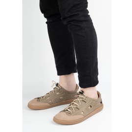 Scarpe da uomo a piedi nudi olivier 320kz con ventilazione marrone 1