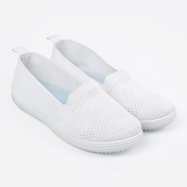 Shelvt Sneaker a fessura bianca con una tomaia flessibile bianco 1