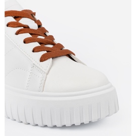 Shelvt Sneaker da donne bianche inserti marroni bianco 2
