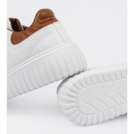 Shelvt Sneaker da donne bianche inserti marroni bianca 1