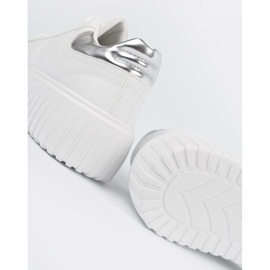 Shelvt Sneaker da donna bianca con inserti d'argento 1