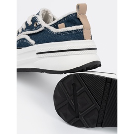 Shelvt Sneaker femminili blu navy con inserti bianchi 1