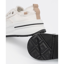 Shelvt Sneaker da donna bianca sulla piattaforma 2