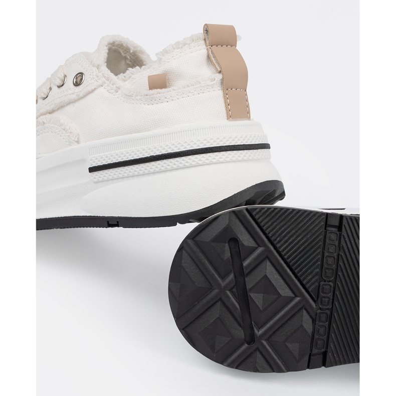 Shelvt Sneaker da donna bianca sulla piattaforma bianco 2