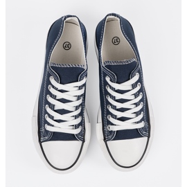 Shelvt Sneaker blu navy femminile sulla piattaforma 1