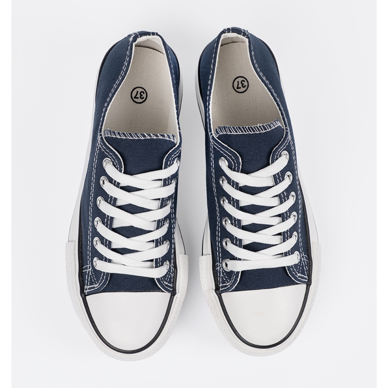 Shelvt Sneaker blu navy femminile sulla piattaforma 1