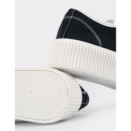 Shelvt Sneaker nere allacciate su una suola spessa nero 1