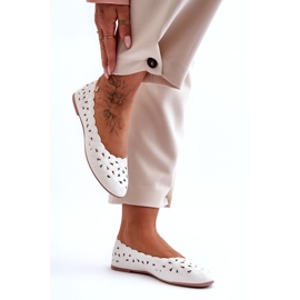 Evento Openwork Glossy Ballerina Visionario bianco da donna 2