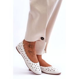 Evento Openwork Glossy Ballerina Visionario bianco da donna bianca 3