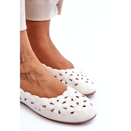 Evento Openwork Glossy Ballerina Visionario bianco da donna bianca 1