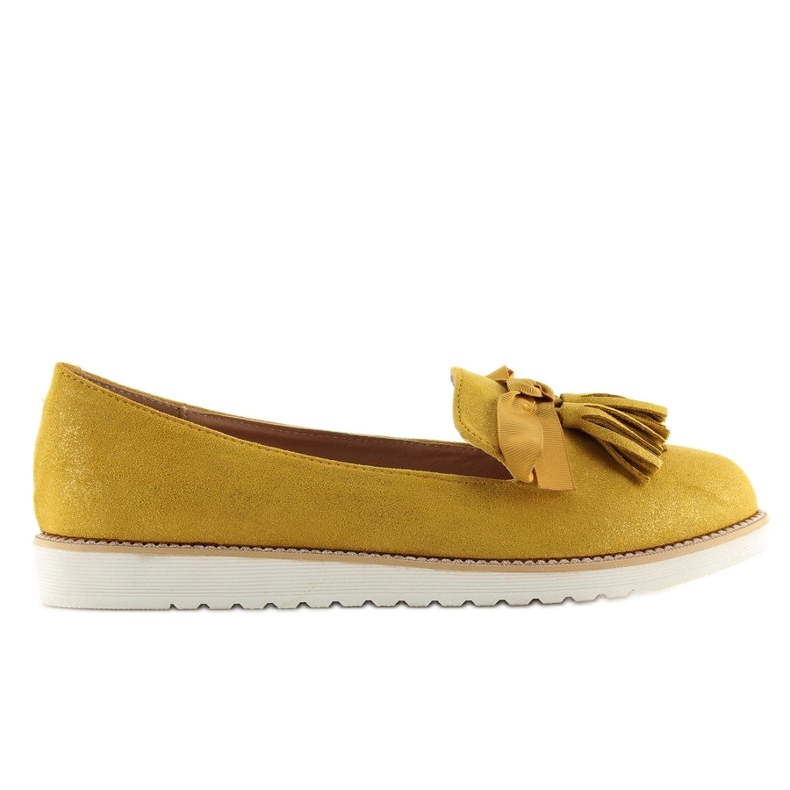 Mocassini da donna con frange giallo 7214 Giallo 1
