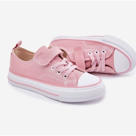 Inna Sneaker per bambini in velcro rosa 1