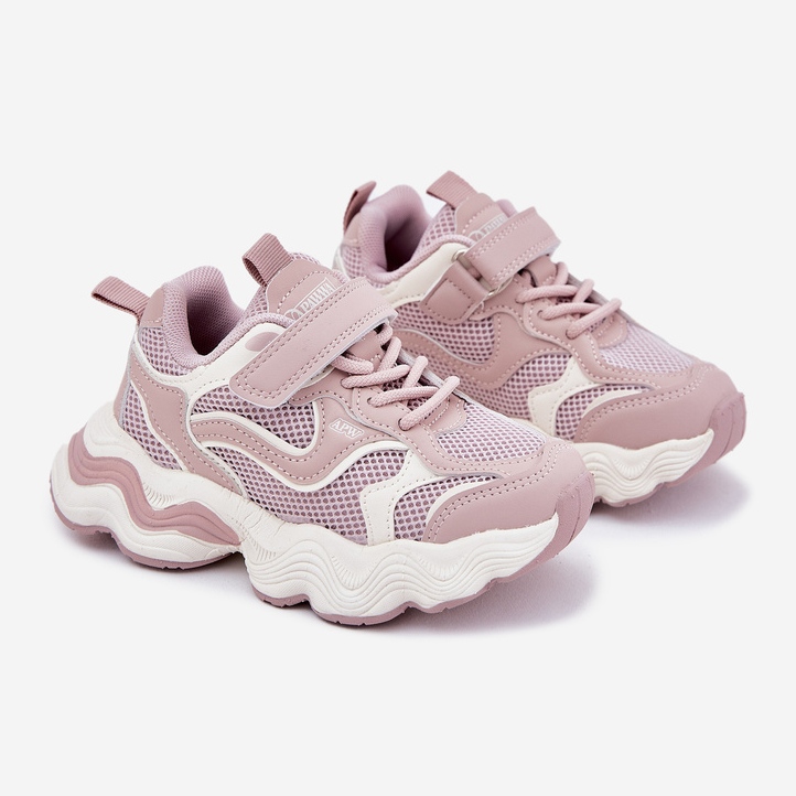 Inna Sneaker per bambini su una suola spessa rosa 1