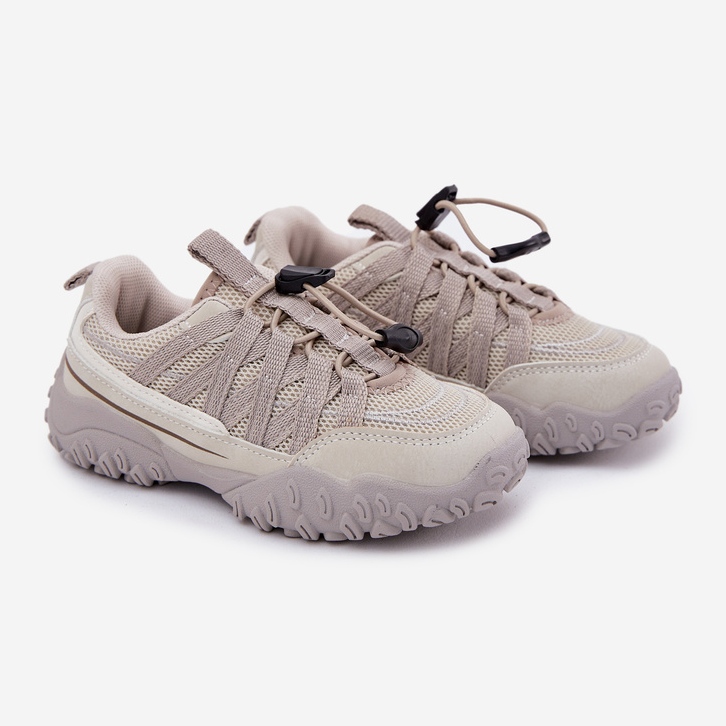 Inna Sneaker per bambini con scarabeo leggero beige 1