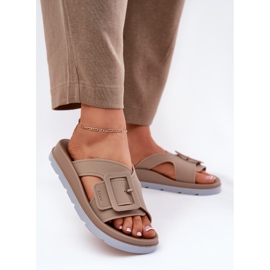 Flip da donna profumata con una fibbia decorativa Zaxy RR285076 beige 2