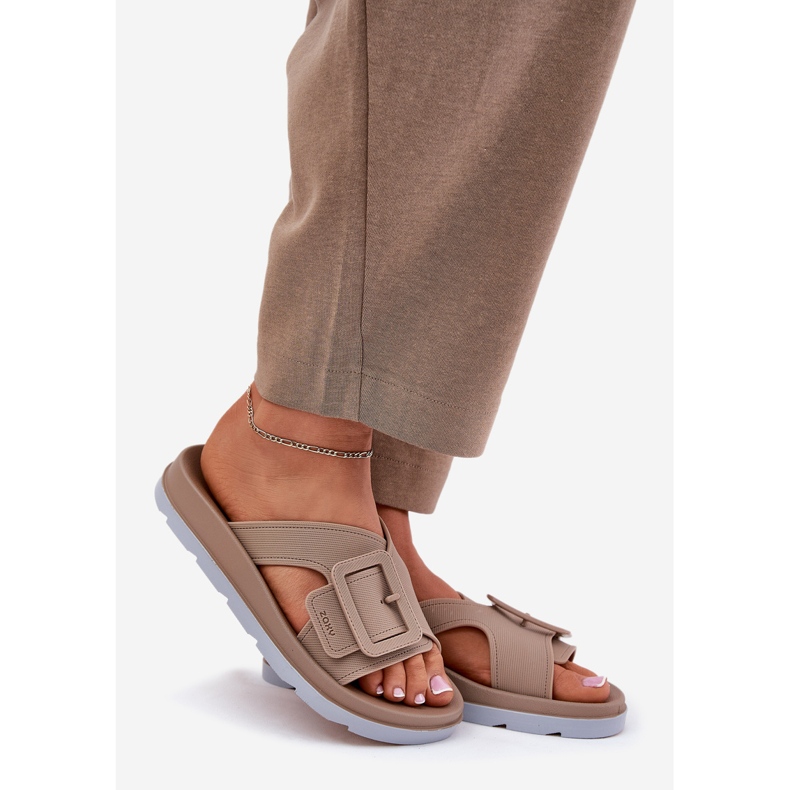 Flip da donna profumata con una fibbia decorativa Zaxy RR285076 beige 1
