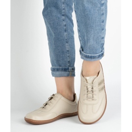 Olivier Scarpe minimaliste in pelle a piedi da donna 1287 sneaker beige 2