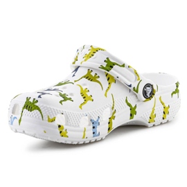 Children's Oungs Crocs Crocs Classic Print Clog 209695-9DH White bianca 4