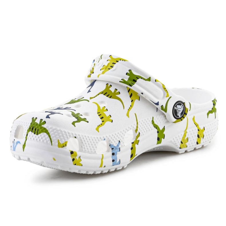 Children's Oungs Crocs Crocs Classic Print Clog 209695-9DH White bianco 4