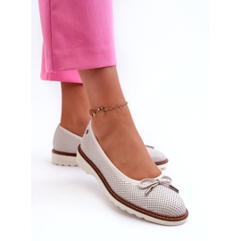 Ballerine Traforate da Donna in Pelle Naturale Maciejka P6509-11 Bianco 3