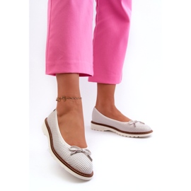 Ballerine Traforate da Donna in Pelle Naturale Maciejka P6509-11 Bianco 1