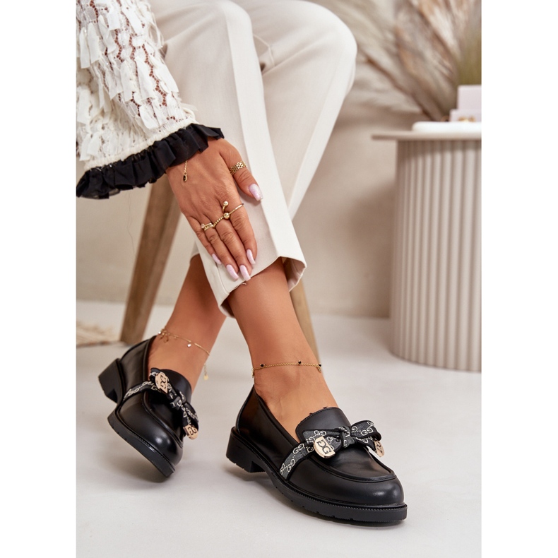 Mocassini da Donna Con Fiocco S.Barski HY42-331 Nero 4