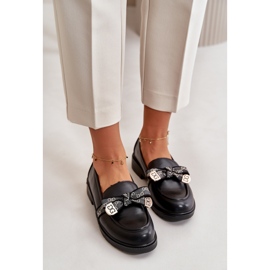 Mocassini da Donna Con Fiocco S.Barski HY42-331 Nero 3