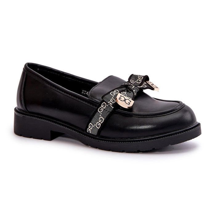 Mocassini da Donna Con Fiocco S.Barski HY42-331 Nero 2