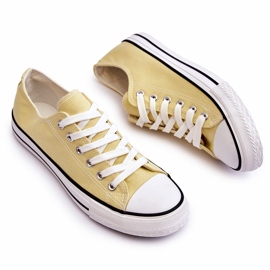 Sneaker gialle da donna basse classiche giallo 4
