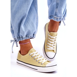Sneaker gialle da donna basse classiche giallo 2