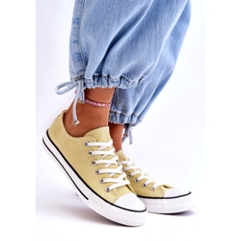 Sneaker gialle da donna basse classiche giallo 1
