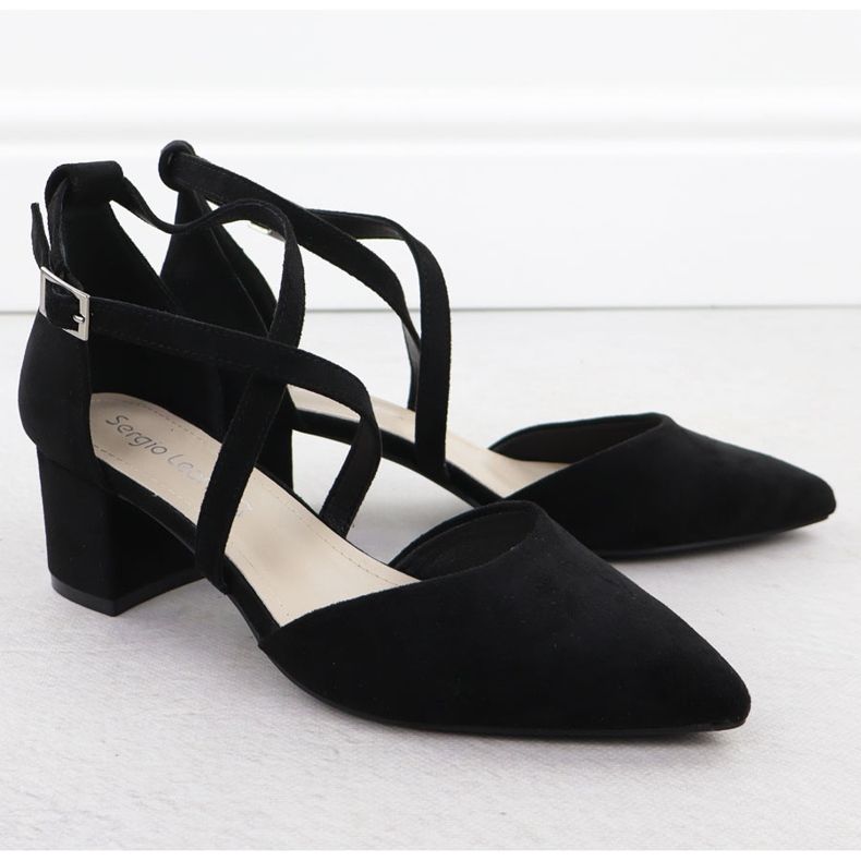 Sandali femminili sul Black Sergio Leone SK-830 Post nero 2