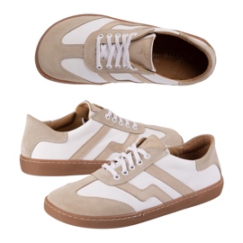 Scarpe in pelle da donna a piedi nudi Olivier Eliza Białe bianco 2