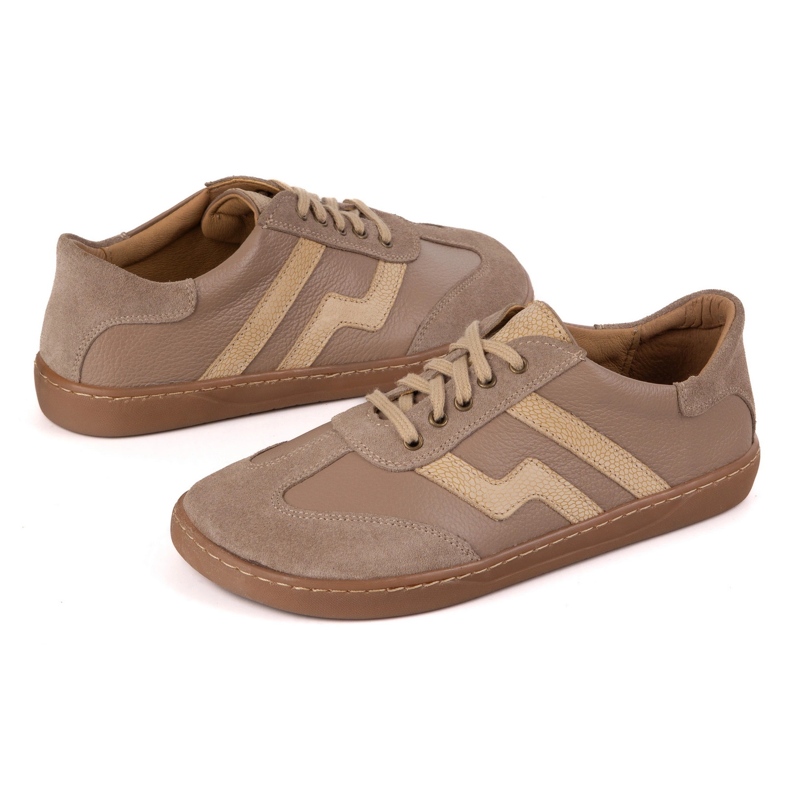 Scarpe in pelle femminile a piedi nudi Olivier Eliza Dark Beige 1
